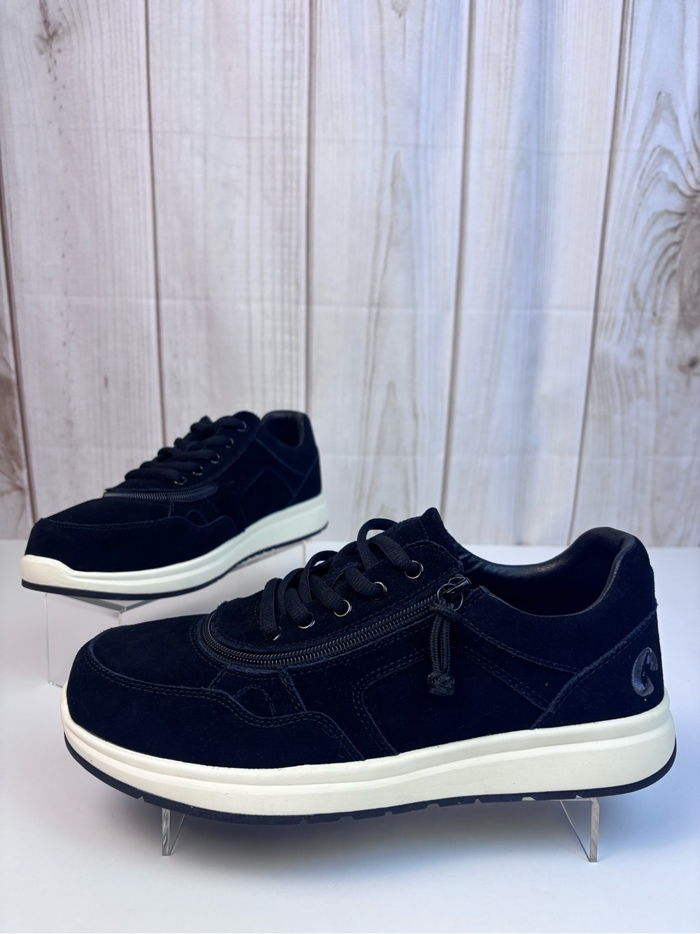 Billy Footwear Mens Comfort Jogger Orthotic Wrap Around Zipper Suede Sneaker 10W